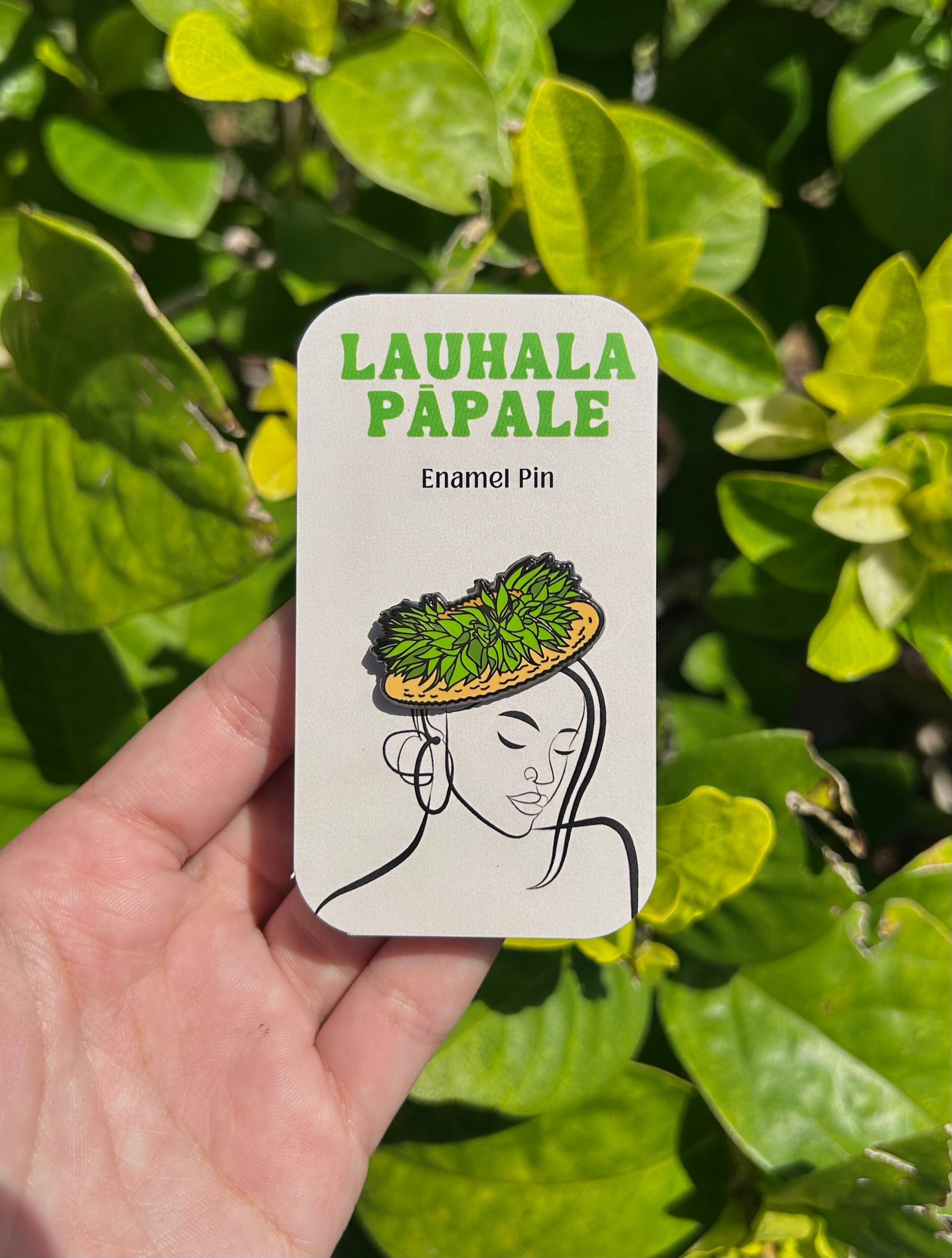 Mahea Leah - Wholesale Lapel Pin/Button - Lauhala Pāpale Enamel Pin