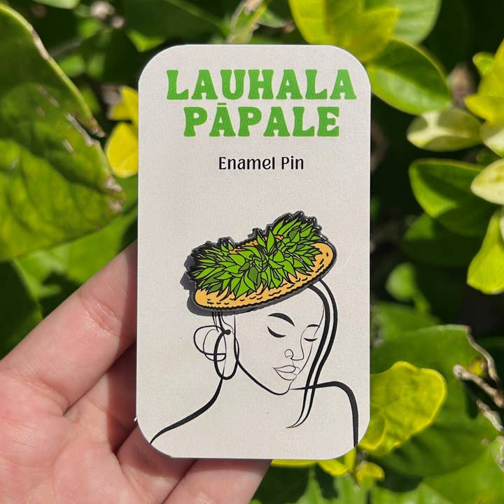 Mahea Leah - Wholesale Lapel Pin/Button - Lauhala Pāpale Enamel Pin0