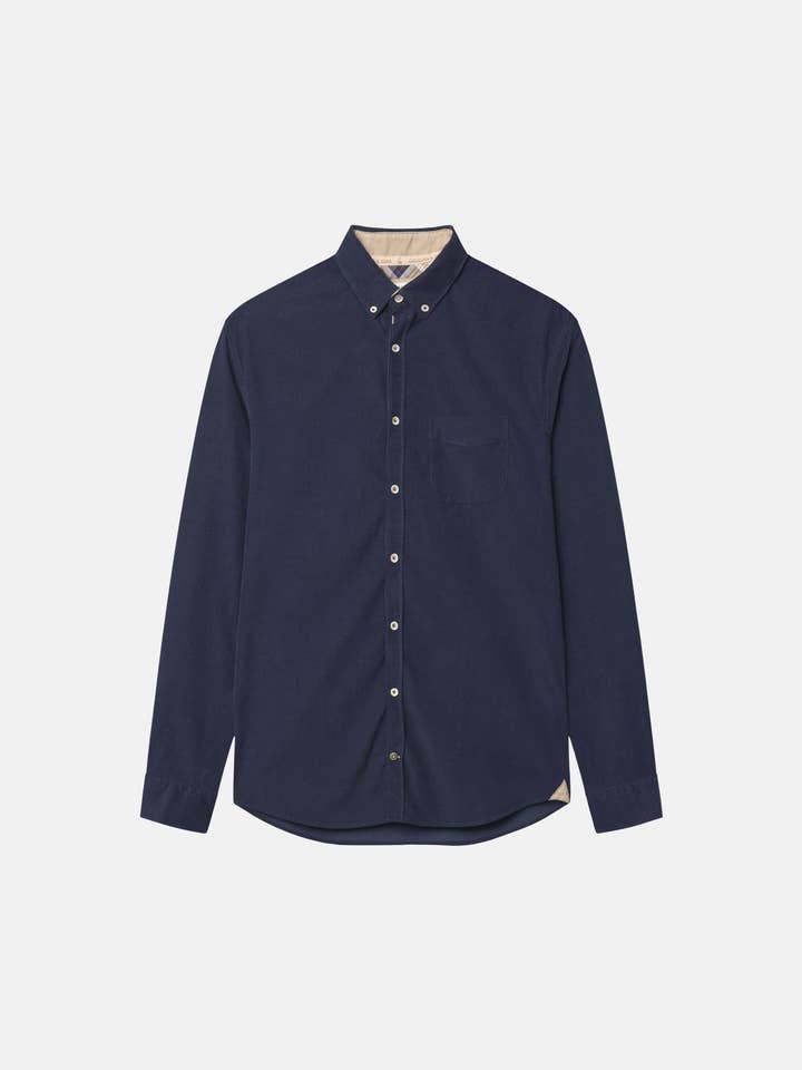 Cord Hemd - Navy für den Großhandel von COLOURS & SONS