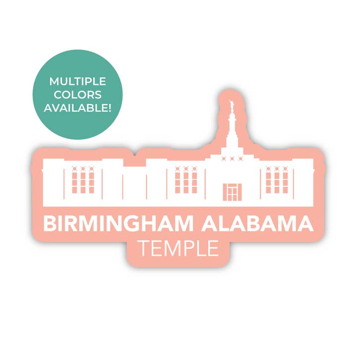 Adesivo per il tempio di Birmingham in Alabama, tempio di Birmingham in Alabama per la vendita all'ingrosso da parte di JasmineTreeDesign
