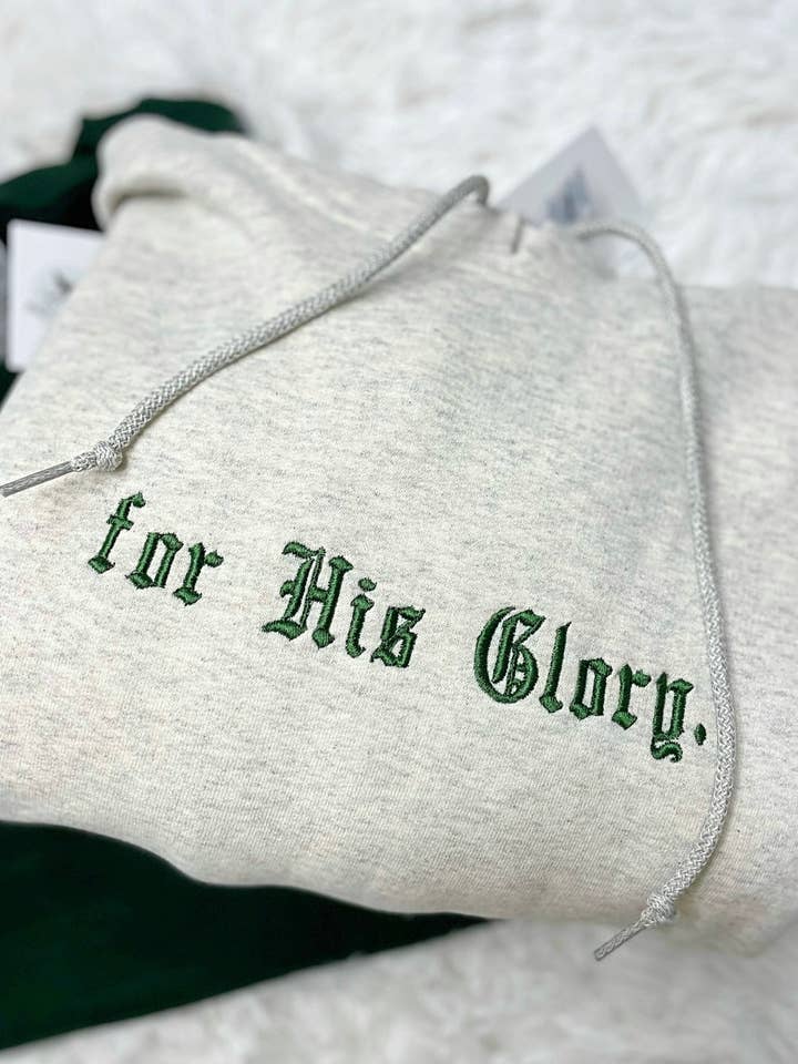 for His Glory. | Oat Hoodie for wholesale by Apparel for God LLC