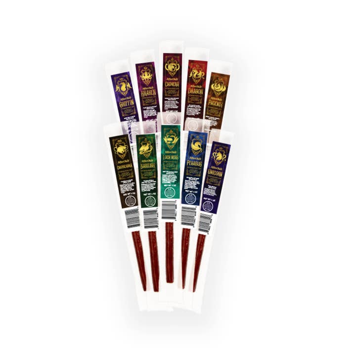 Mythical Meats - Wholesale Jerky - Retailer Restock Pack - 120 Sticks of ORIGINAL Flavors