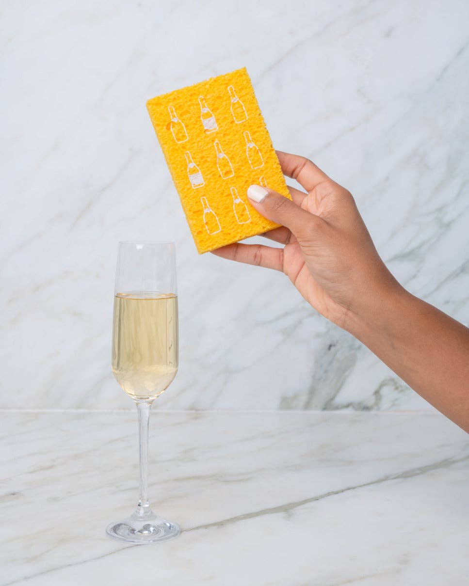 Wine Wash Co. - Wholesale Cleaning Sponge - Biodegradable Pop-Up Sponge - Pink/Orange7