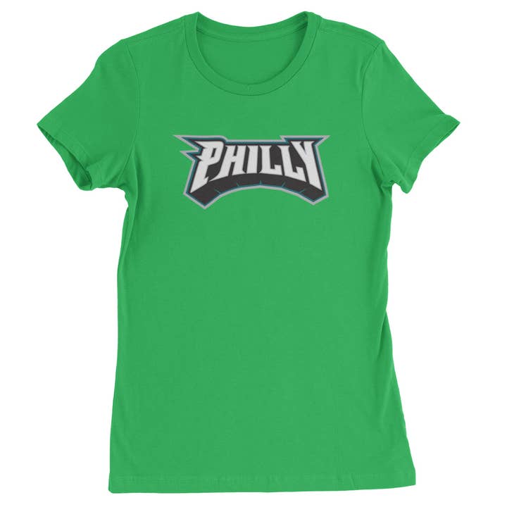 T-shirt rétro pour femme Philly Bold Block pour la vente par Expression Tees