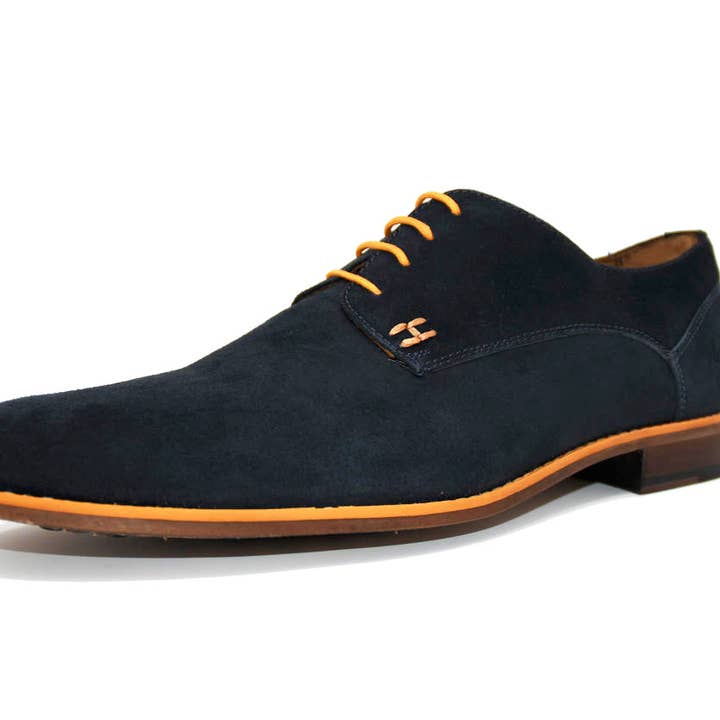 LIV'HIPP - Venta al por mayor Zapatos Derby - Hombre - CASUAL CHIC - AZUL MARINO Y NARANJA