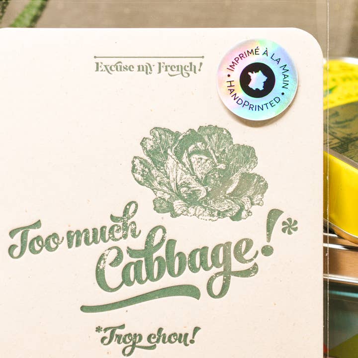 L'Atelier Letterpress - Wholesale Everyday Greeting Card - Letterpress Card Cabbage1
