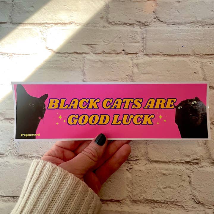 Black Cats are Good Luck for wholesale by Frog Mustard Stickers