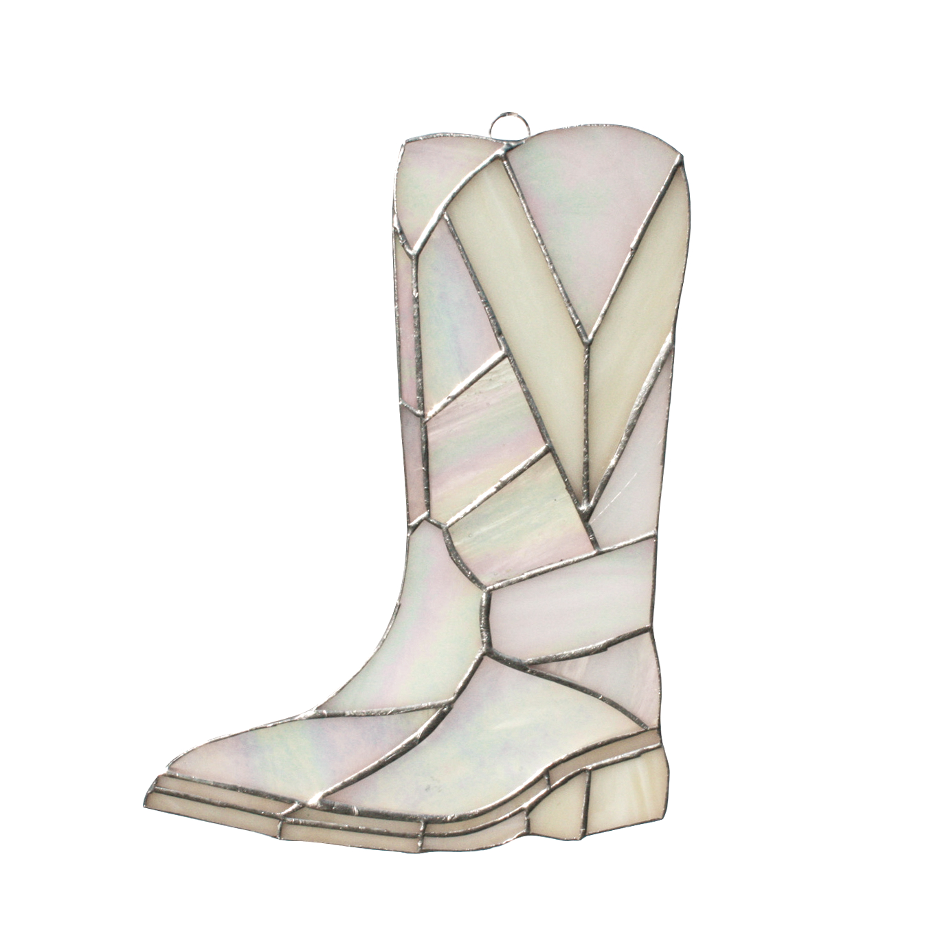 DGE Distribution - Wholesale Stained Glass Panel - Cowboy Boot Stained Glass Suncatcher 8" × 6" – Western Decor4