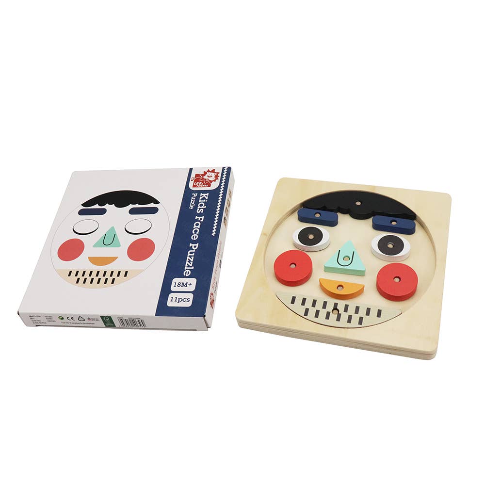 Leo & Friends - Wholesale Puzzle - Kids - Leo & Friends Funny Faces Educational Wooden Puzzle2
