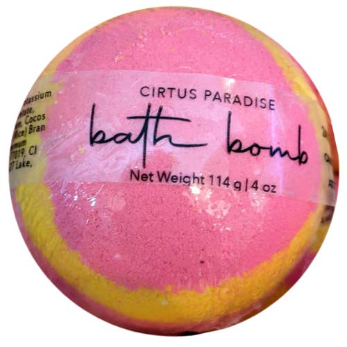 Citrus Paradise Bath Bomb for wholesale by Green Grapefruit Soaps