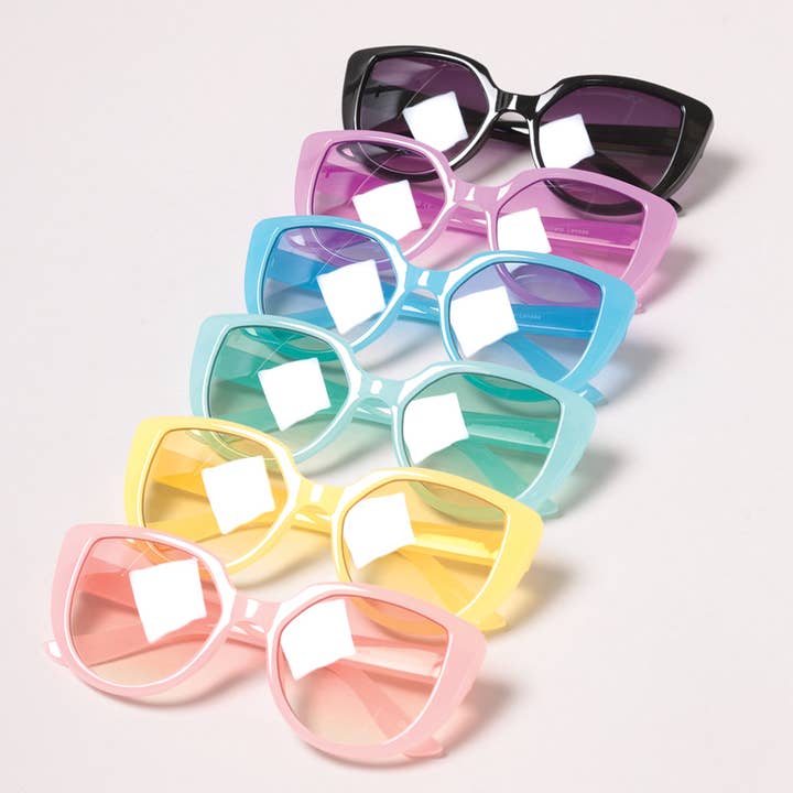 ASSORTED COLORS Kid's Colorful Cat Eye Fashion Sunglasses for wholesale on Faire