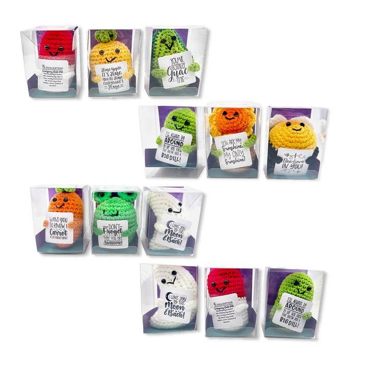 Novelty Brands - Wholesale Stuffed/Plush Toy - Kids & Baby - Emotional Support Crochet Plush Pals Boxed - 12/Display2