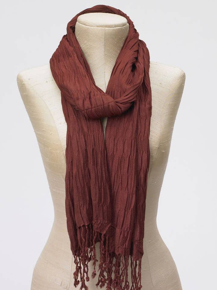 Plissierter Fransen-Schal für den Großhandel von Veroma Gifts