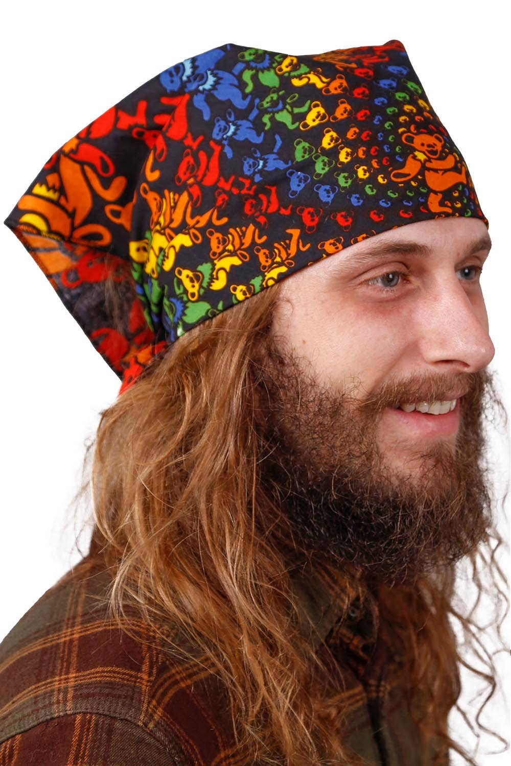 Sunshine Joy – wholesale Bandana – Unisex – 3D Grateful Dead Bandana Rainbow Bear Spiral3