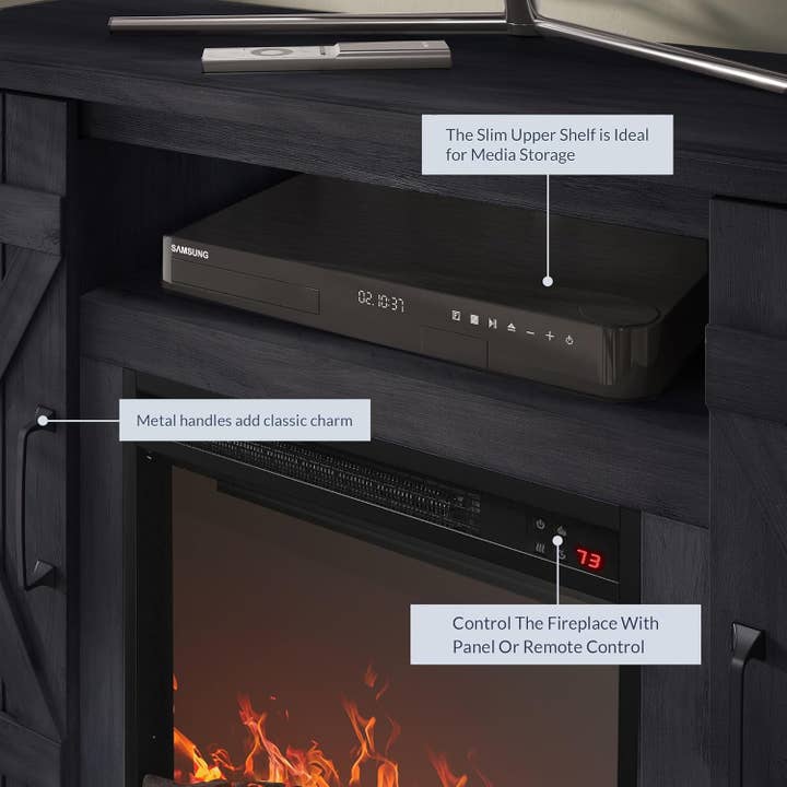 47 Inch Rustic Grey Fireplace TV Stand For 50 Inch TV for wholesale on Faire4