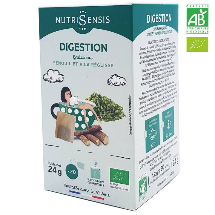 NUTRISENSIS - Organic digestion infusion - 20 bags for wholesale by Nutrisensis