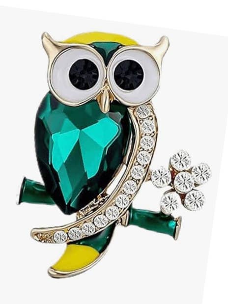 ( K544 ) RHINESTONE OWL BROOCH for wholesale by Jewelry Max