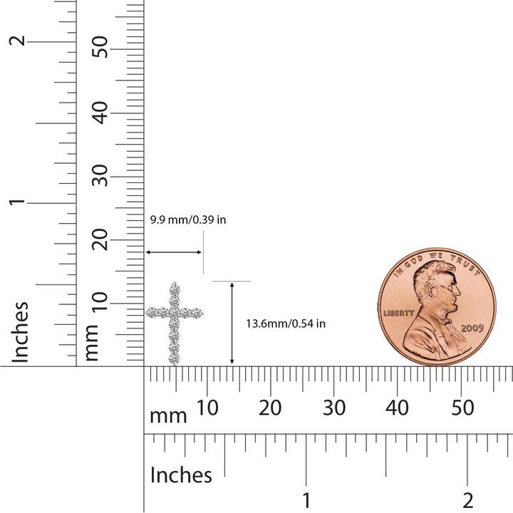 Fifth and Fine - Wholesale Pendant/Charm Necklace - 1/5Cttw to 1.00Cttw Classic Diamond Cross Pendant in Silver6