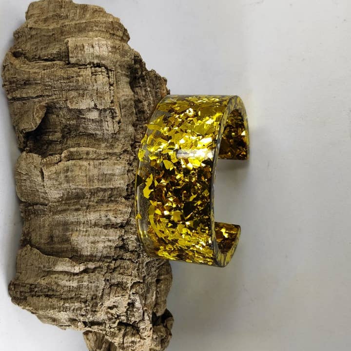 Bracelet en feuille d'or B0020 pour la vente par Resinartesania