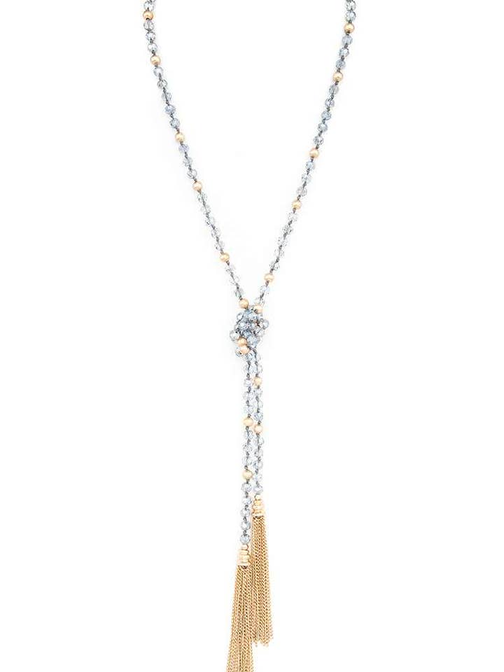 Convertible Chain Tassel Wrap Around Necklace for wholesale by Artini Accessories