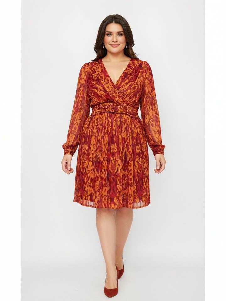 lp16049 Abiti corti con stampa lilieplus+ per la vendita all'ingrosso da parte di Lilie Rose