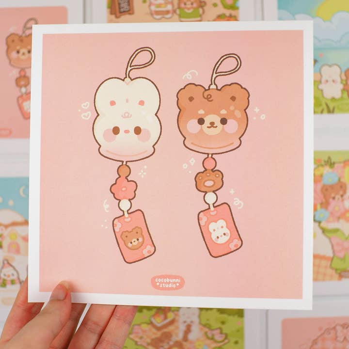 Wind Chimes Art Print for wholesale by cocobunni studio