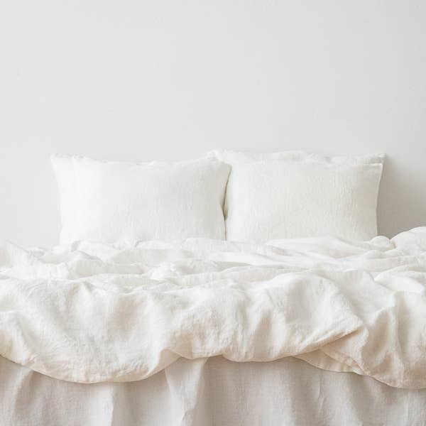 Linen Duvet Off White Stone Washed for wholesale on Faire1