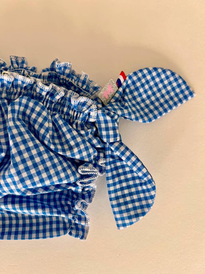 Fato de banho em vichy azul oceano por atacado de MATHOLIE