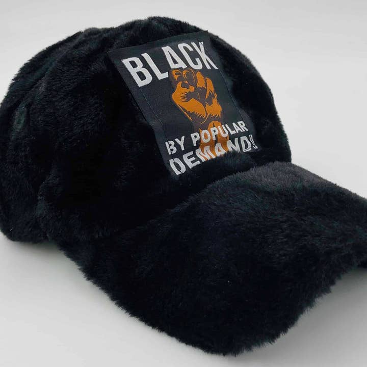 Schwarze Fleece-Dad-Mütze "Black Power" auf Nachfrage für den Großhandel von HGC Apparel LLC