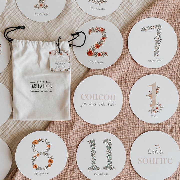 Le Petit Tableau Noir - Wholesale Milestone Art/Keepsake - Kids & Baby - Flower pastilles