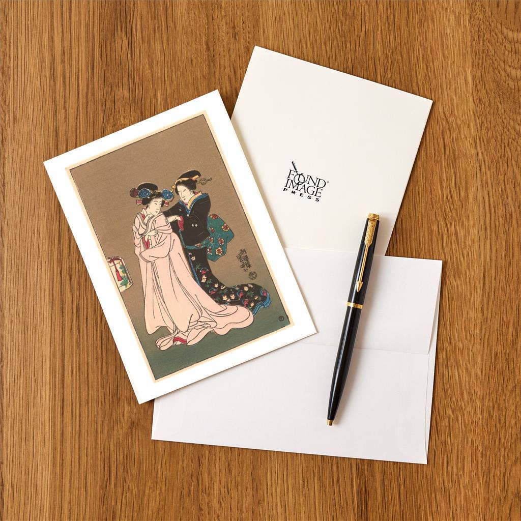 Found Image Press - Wholesale Stationery/Notecard Set - Greeting Card JN-03 Two Geishas1