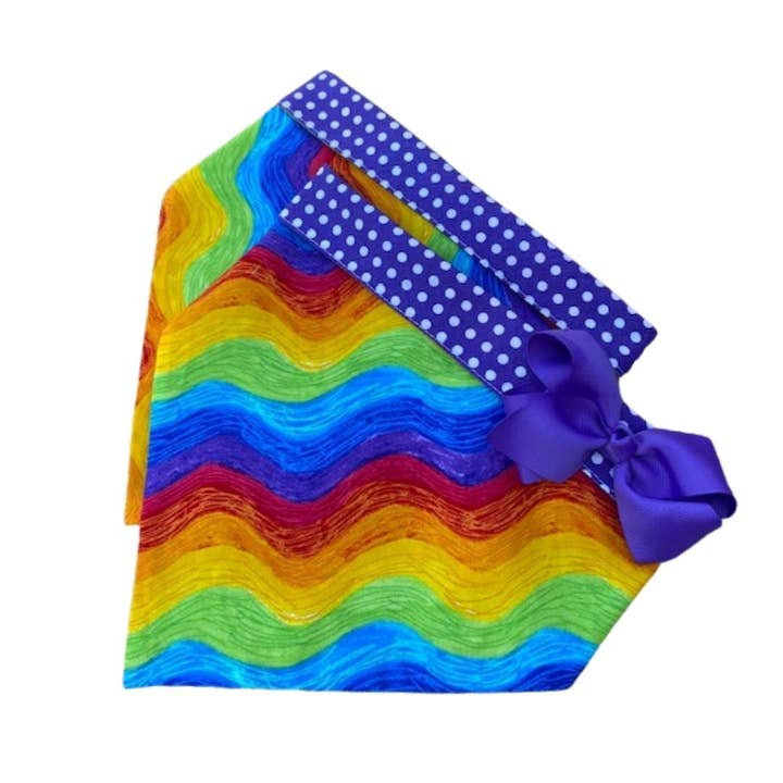 Rayure arc-en-ciel ondulée pour la vente par Chloe & Max LLC