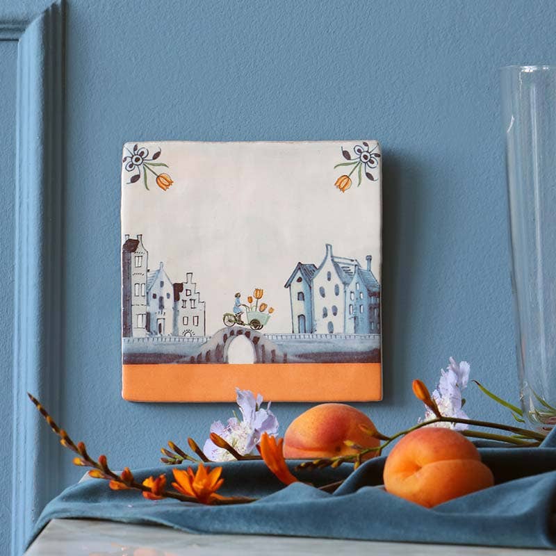 StoryTiles - Wholesale Wall Tile - Tulips on their way to you | StoryTiles art on tile1