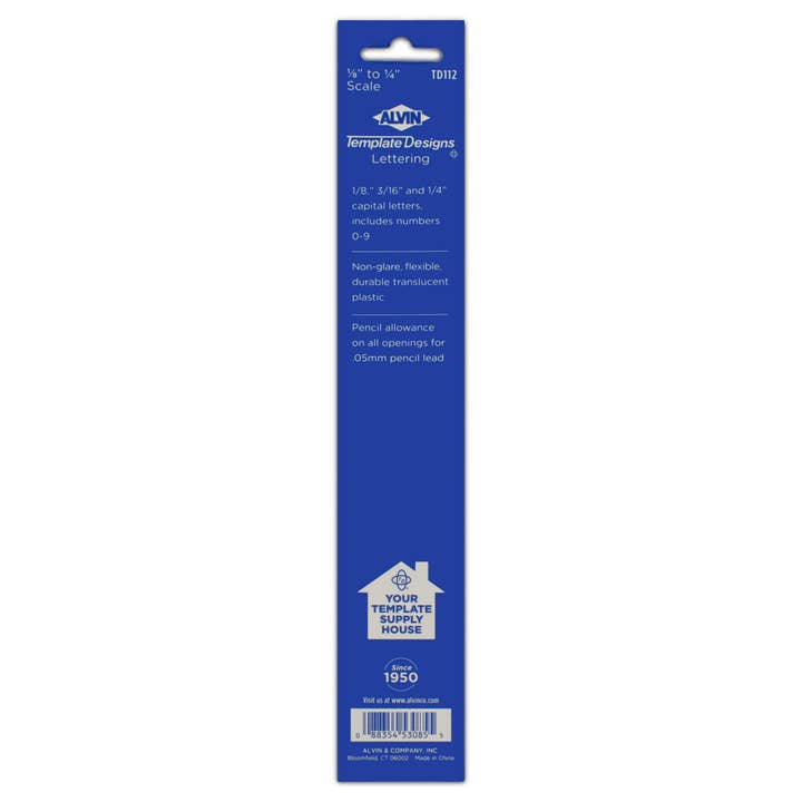 Alvin Drafting - Wholesale Craft Tool - Standard Lettering Guide Template TD112