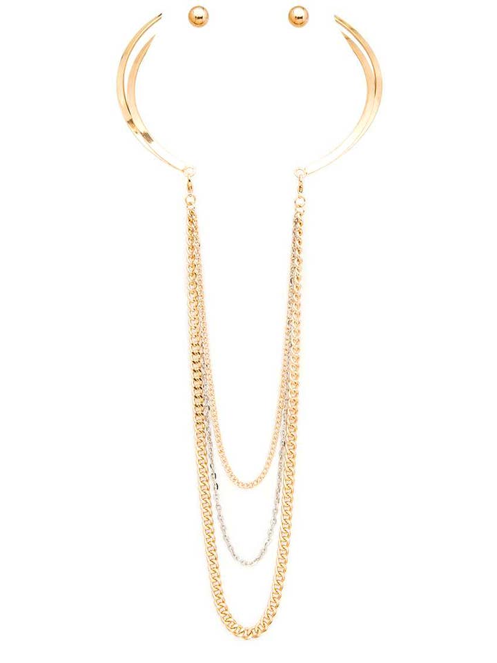 Ensemble de colliers tendance avec chaîne superposée pour la vente par Artini Accessories