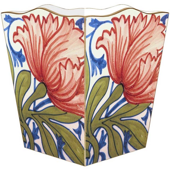 Papelera WB559-Delft con forma de amapola roja para venta al por mayor de Marye-Kelley