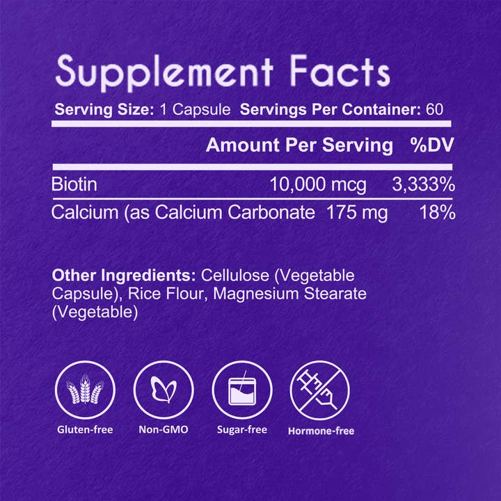 Nuzena - Wholesale Oral Supplement/Vitamin - Biotin Pure +5