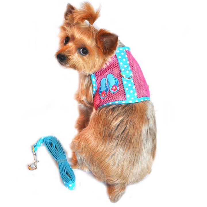 Doggie Design - Wholesale Pet Harness - Dog - Cool Mesh Dog Harness - Pink & Blue Flip Flop