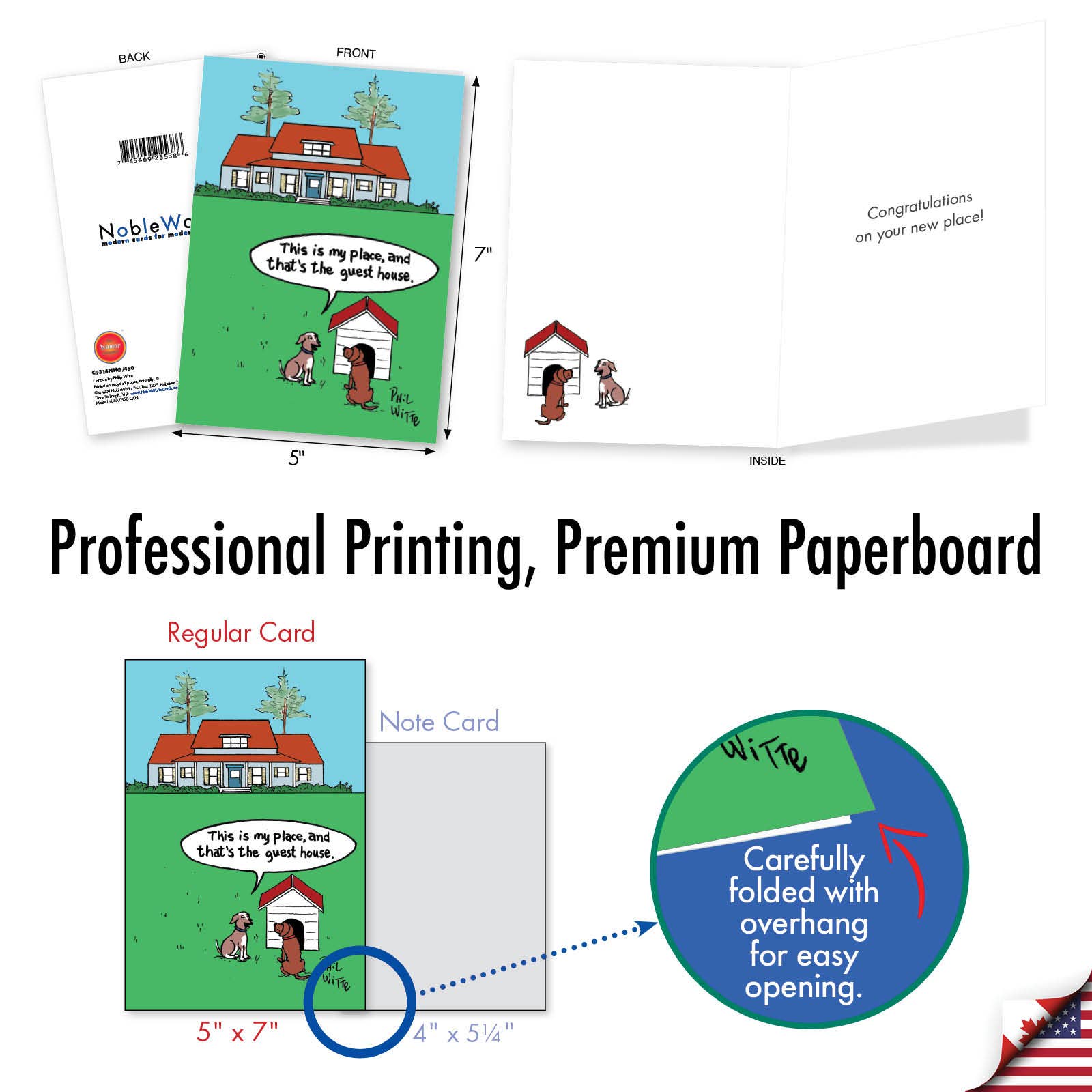 NobleWorks – Großhandel Glückwunschkarte – Neue Home-Karte - Dog Place3