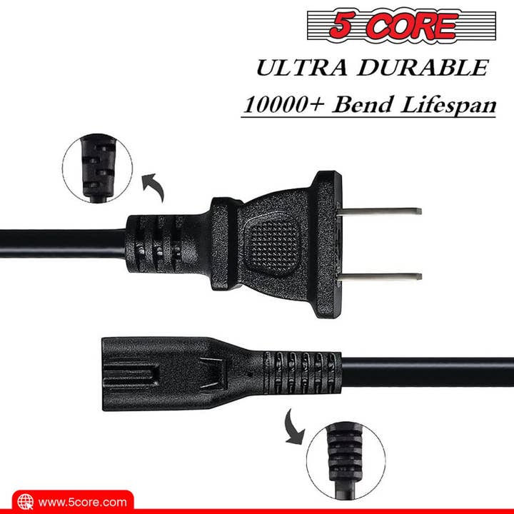 K Cube Inc - Wholesale Cord - 5Core AC Power Extension Cord 6Ft 2Prong US Cable Adapter1