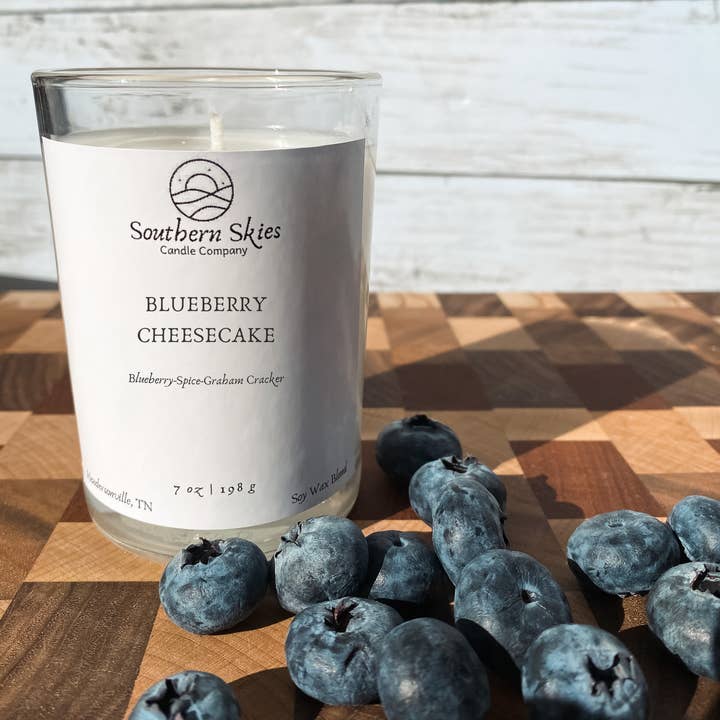 Blueberry Cheesecake Soy Ljus för wholesale av Southern Skies Candle Company