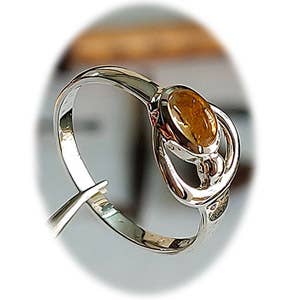 The Goddess Healer Sterlingring, Motiv Joyful Citrin für den Großhandel von Crystal Earth Sterling