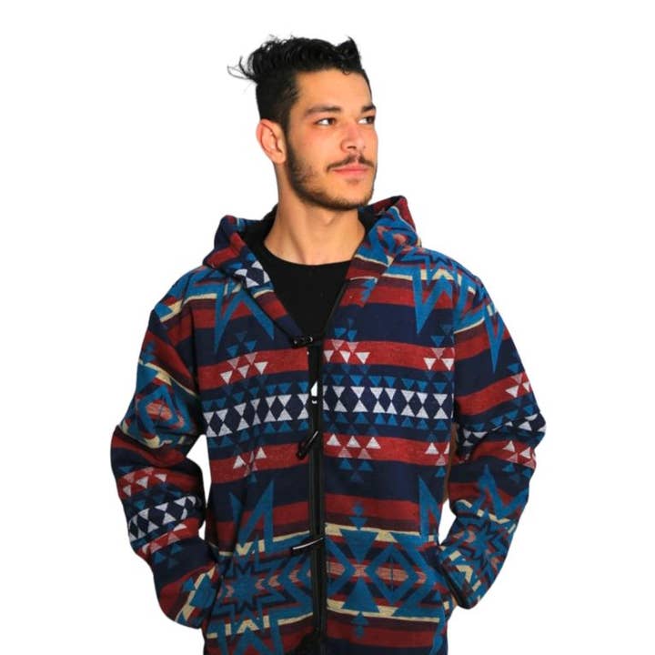 JAC-NS BORG - Jacquard con bolsillo en la parte delantera para venta al por mayor de Nativo