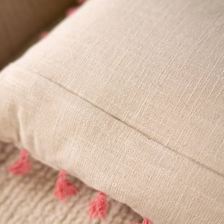 Ian Snow Ltd - Wholesale Chair cushion - Cream Embroidered Flowers Cushion Cover3