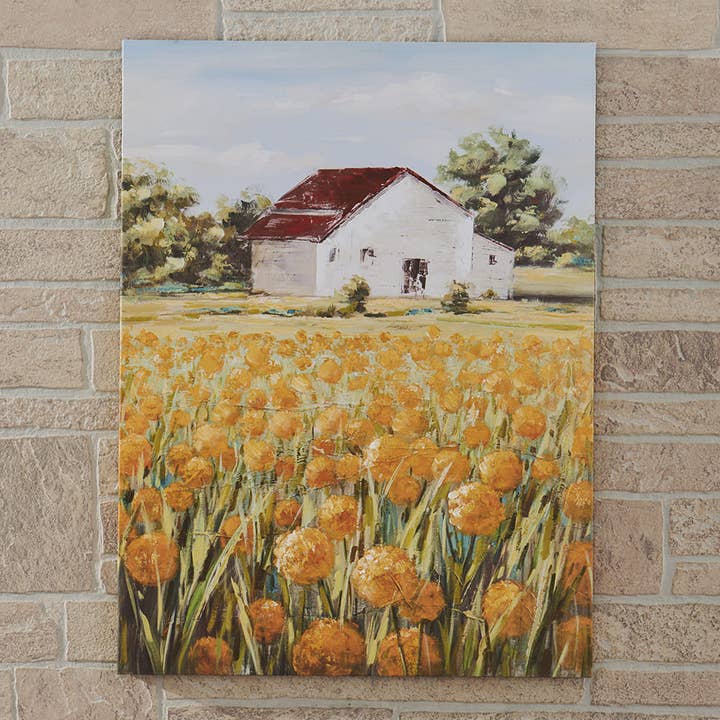 New Signature Homestyles - Wholesale Art Print - Fall Fields of Flowers Canvas Print