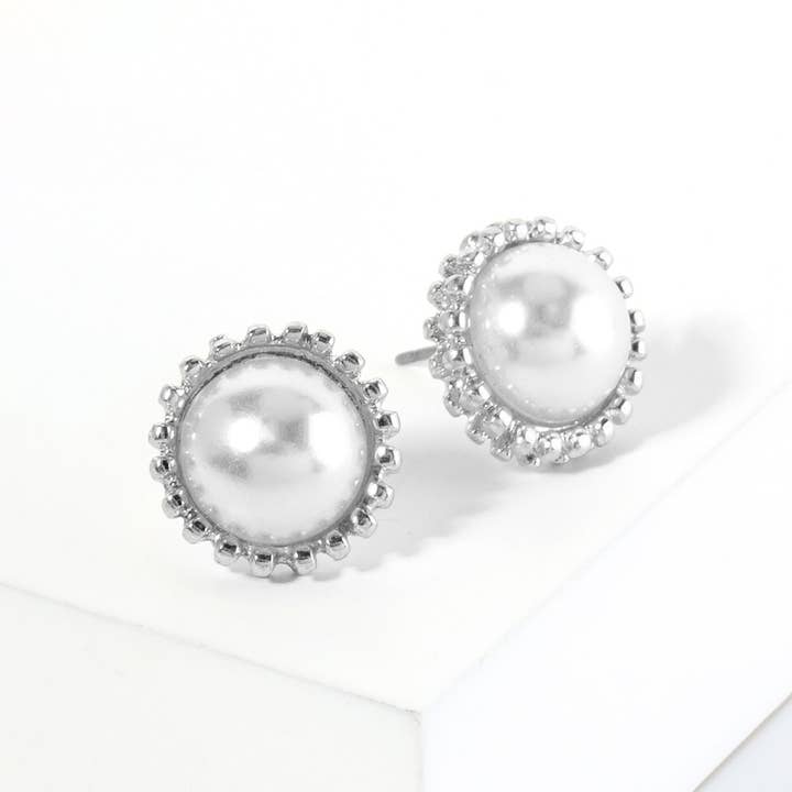 Wona Trading, Inc. - Wholesale Stud/Post Earrings - Pearl Stud Earrings