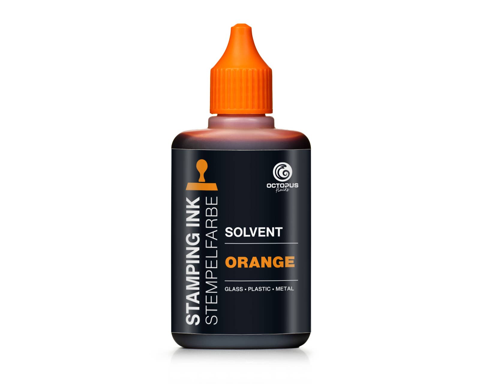 Octopus Concept GmbH - Wholesale Ink pad - Octopus stamp ink for smooth surfaces, orange 50ml