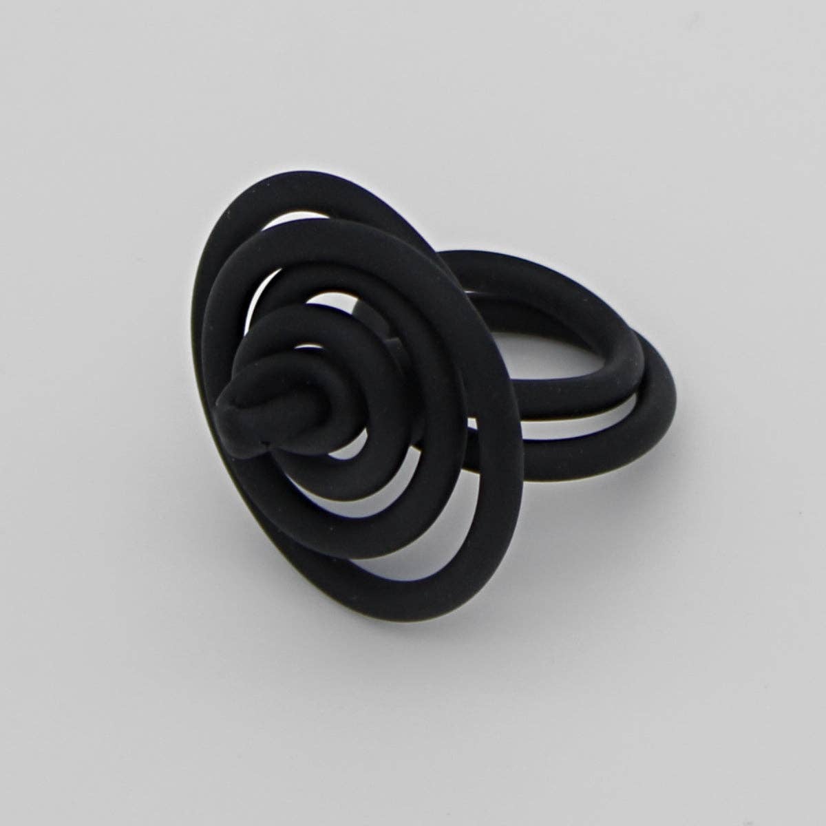 Sylca Designs – wholesale Band/stacked ring – Black Cefalu Swirl Ring