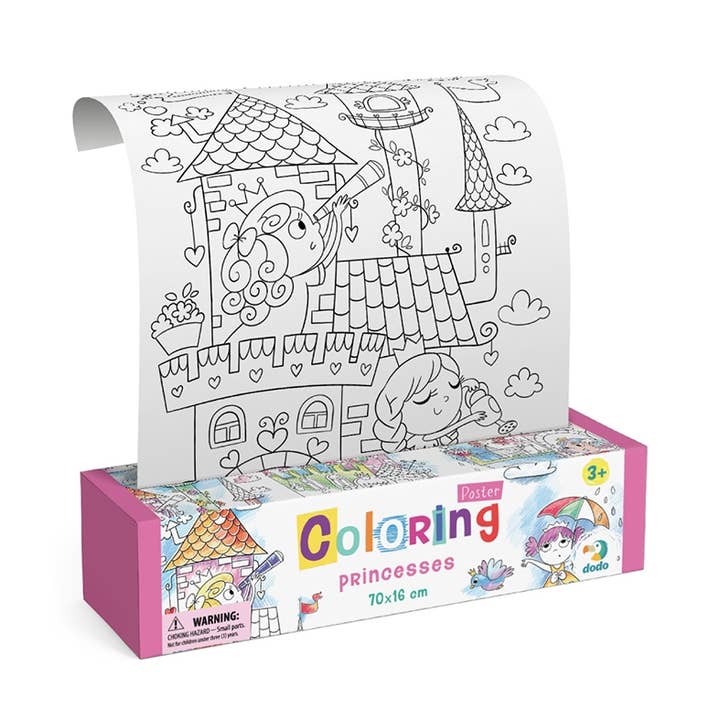 Coloring Poster For Toddlers & Kids Princesses for wholesale by DoDo Brand