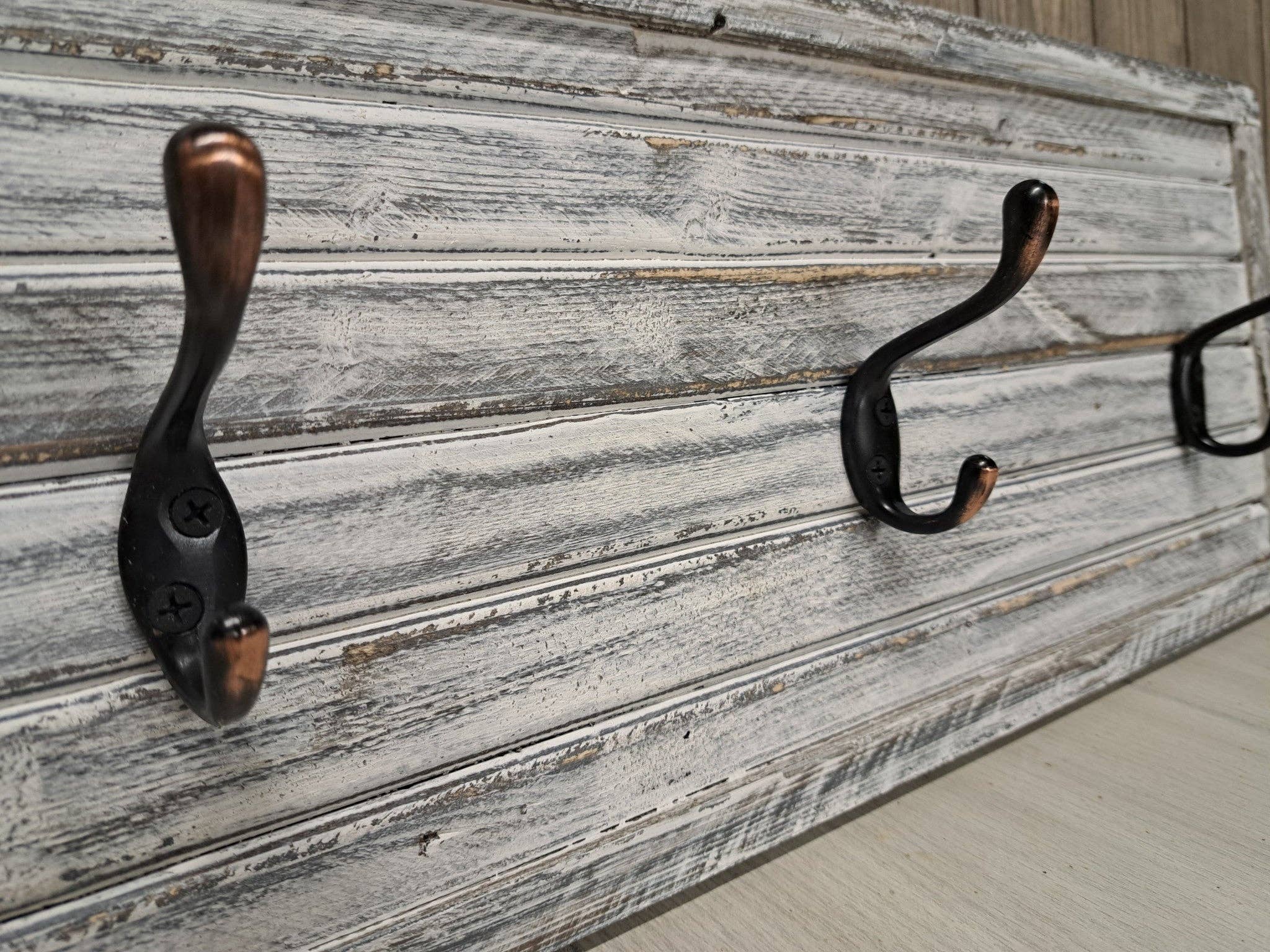 Rustic Brook Farm - Wholesale Coat Rack - Rustic Farmhouse Style Wooden Coat Rack - Weathered White12